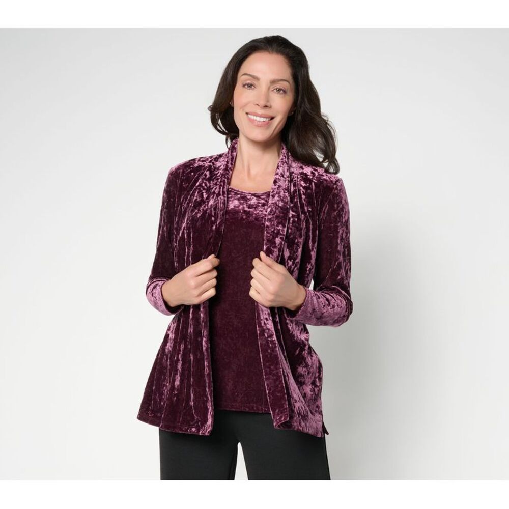 Denim & Co. Women's Top Plus Sz Sweater 2X Make Your Selection: Purple A731651